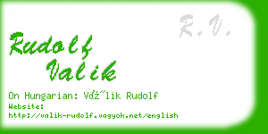 rudolf valik business card